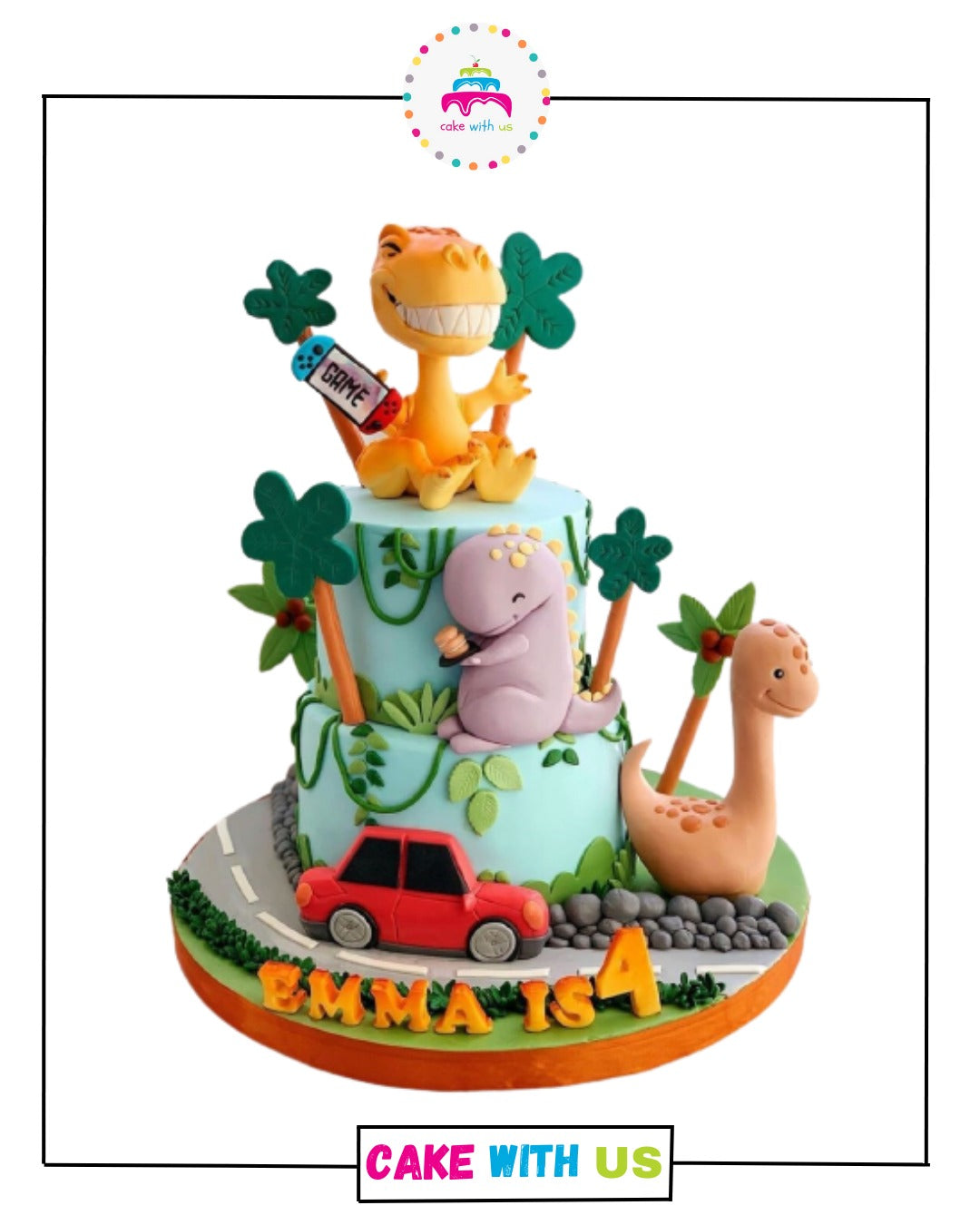 Celebrate with Cake!: Cute Dinosaur customised Cupcakes