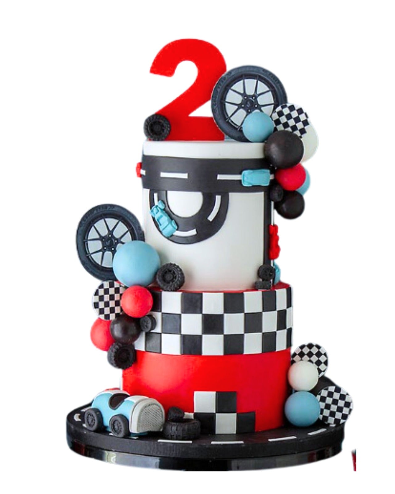 Race Car Theme Cake For Boys