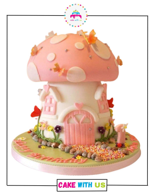 Mushroom House Cake